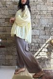  Sa Caleta Cotton Artist Smock Top Lemon